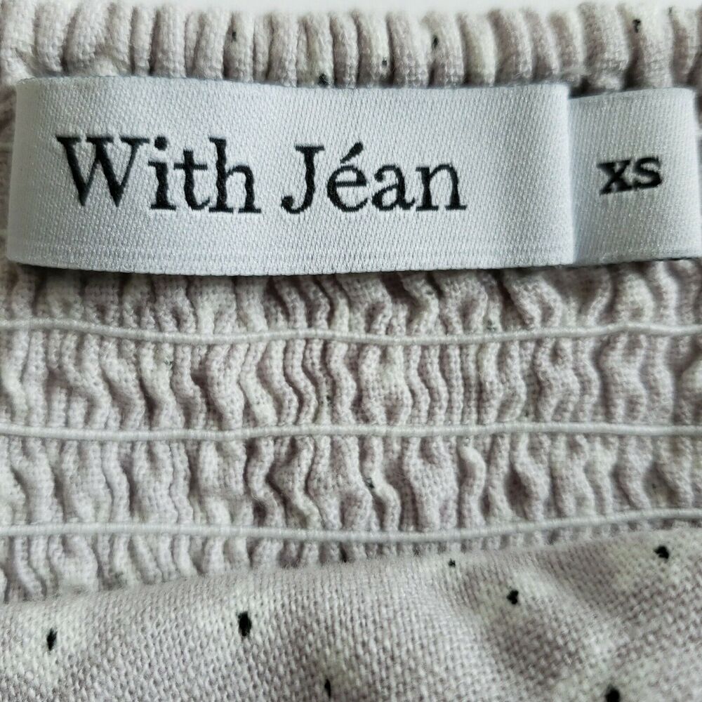 WITH JEAN Lucielle halter floral smocked fitted crop top in lavender fleur Sz XS - Picture 4 of 7